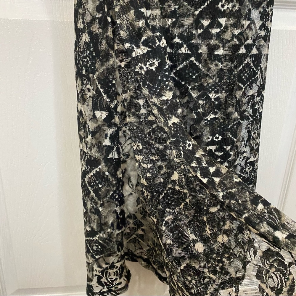 Fire Los Angeles Lace Geometric Maxi Dress S - Picture 3 of 5